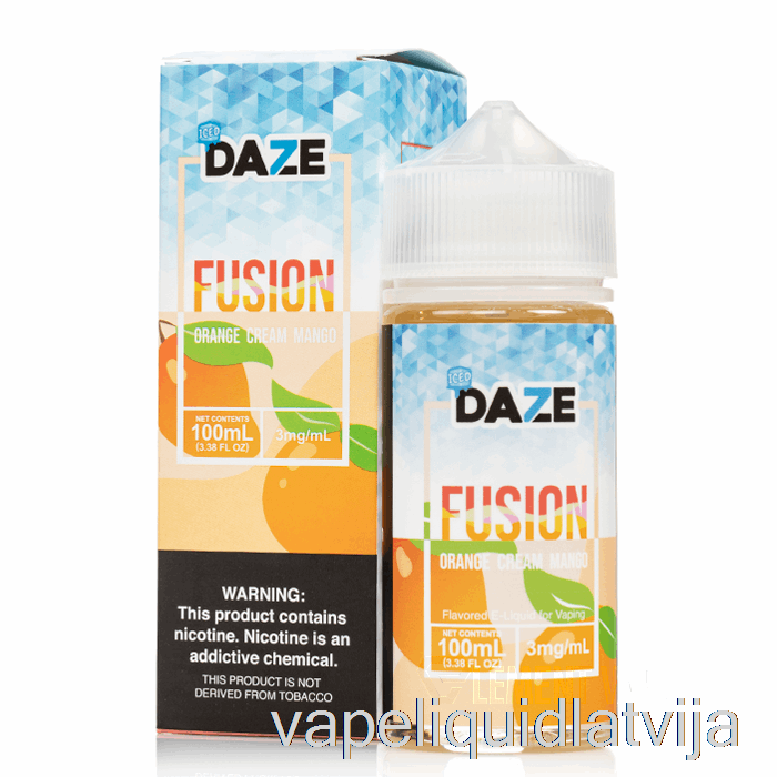 Ledus Apelsīnu Krēms Mango - 7 Daze Fusion - 100ml 6mg Vape šķidrums